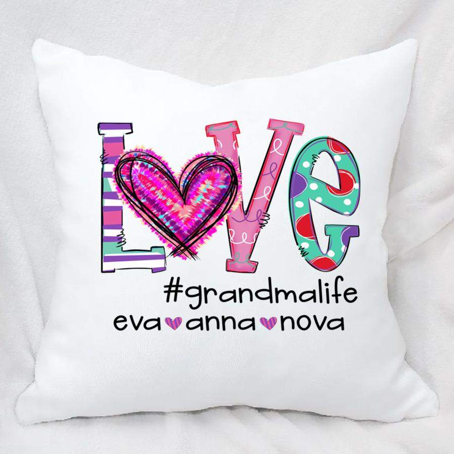 Love Grandma Life Art Grandkid’s Name Shirt