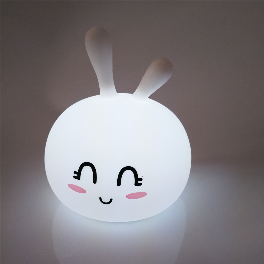 Cute Night Light Sea Lion Whale Rabbit Cat Silicone Night Lights Touch Sensor Rechargeable Bedroom Bedside Lamp For Kids Baby alx