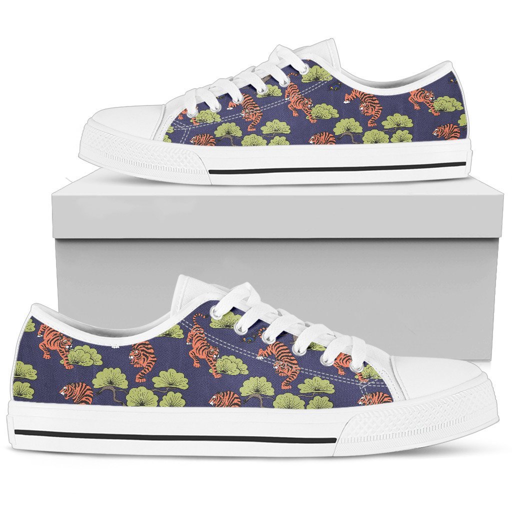 Tiger Pattern Japan Style Men Low Top Shoes