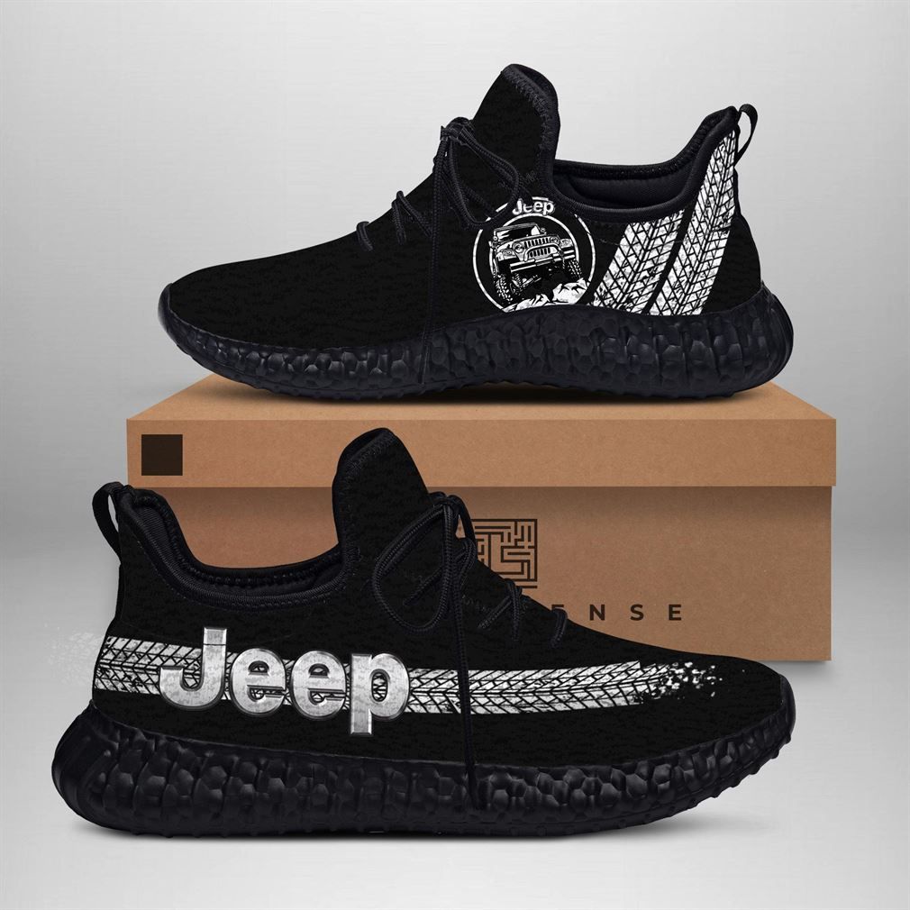 Black Jeep Car Runing Yeezy Sneakers Shoes