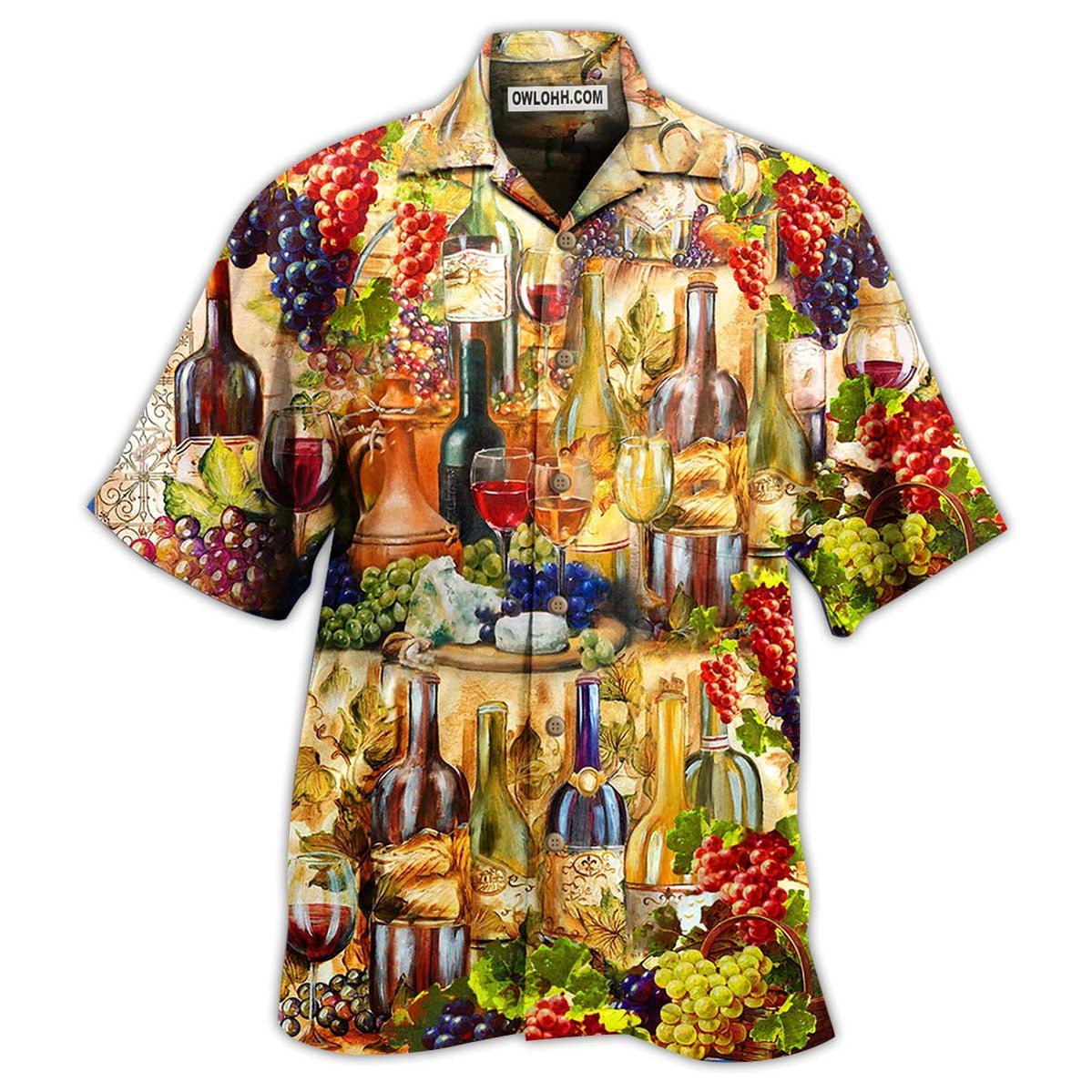 Wine I Don’T Give A Sip – Hawaiian Shirt  – Owl Ohh