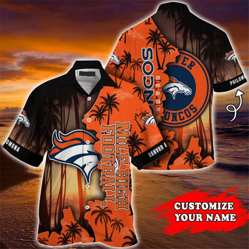 Denver Broncos Hawaiian 3D Shirt