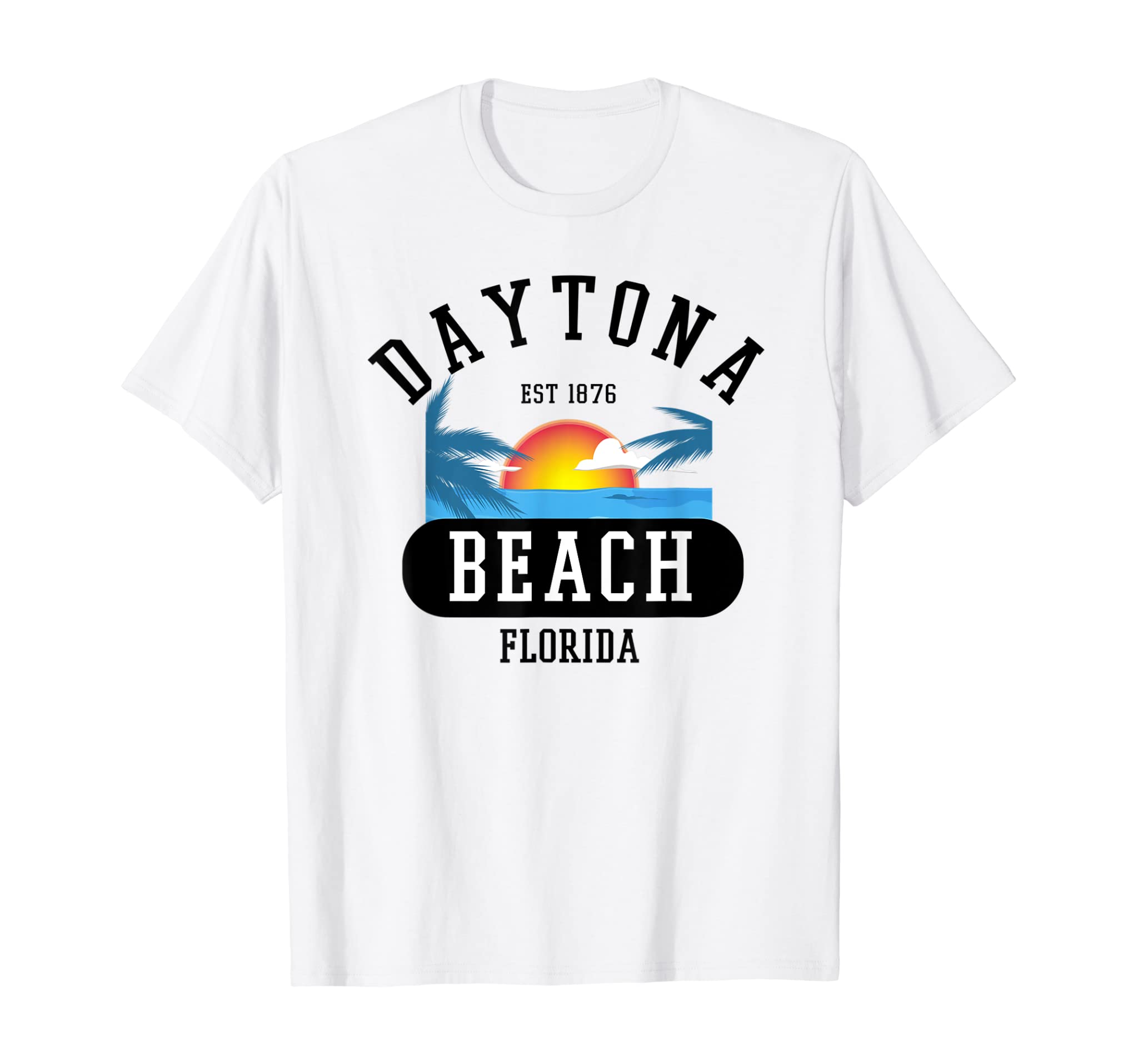 Retro Cool Daytona Beach Mens Womens Florida Beaches T-Shirt