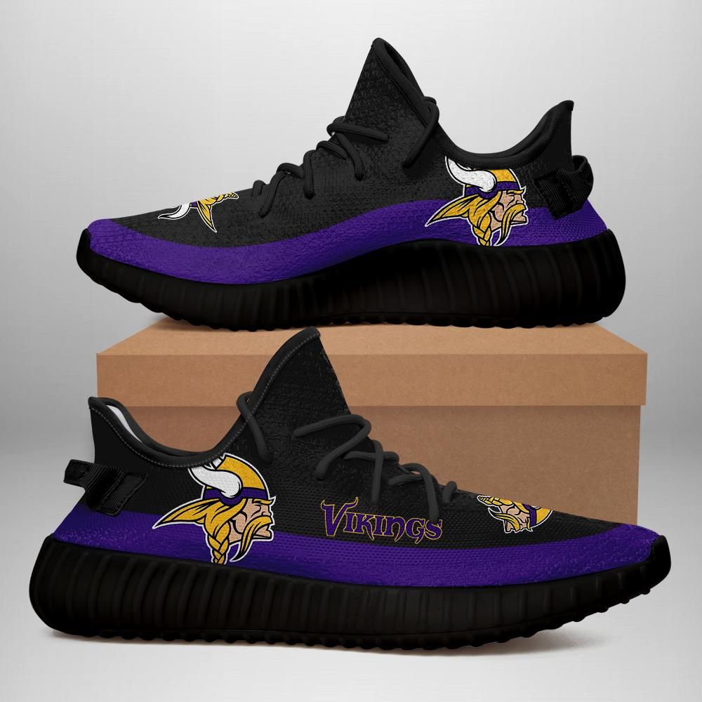 Minnesota Vikings Unisex Sneaker Football Custom Shoes Minnesota Vikings 2 Yeezy Boost 350