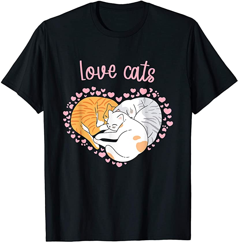 Pet Lover – Cat Heart Animal Love Valentines Day Cute Cat T-Shirt