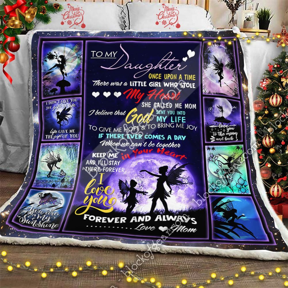 To My Daughter, Love Mom  Fairy Sofa Throw Blanket