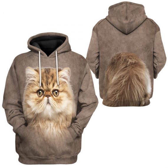 3D Persian Cat All Over Print Unisex Hoodie Cat Lovers