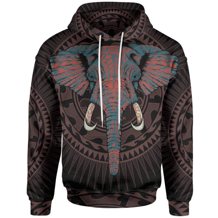 Elephant Warrior Unisex Hoodie All Over 3D All Print