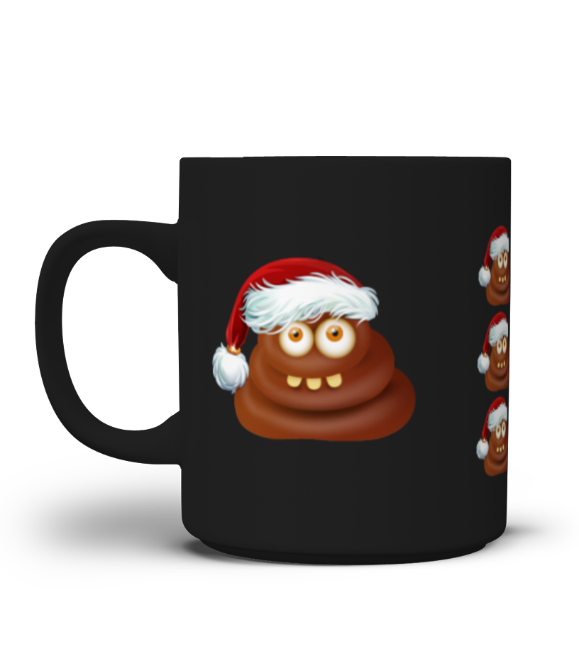 Ugly Christmas Emoji Santa Poo Mug T Shirts C-Terry