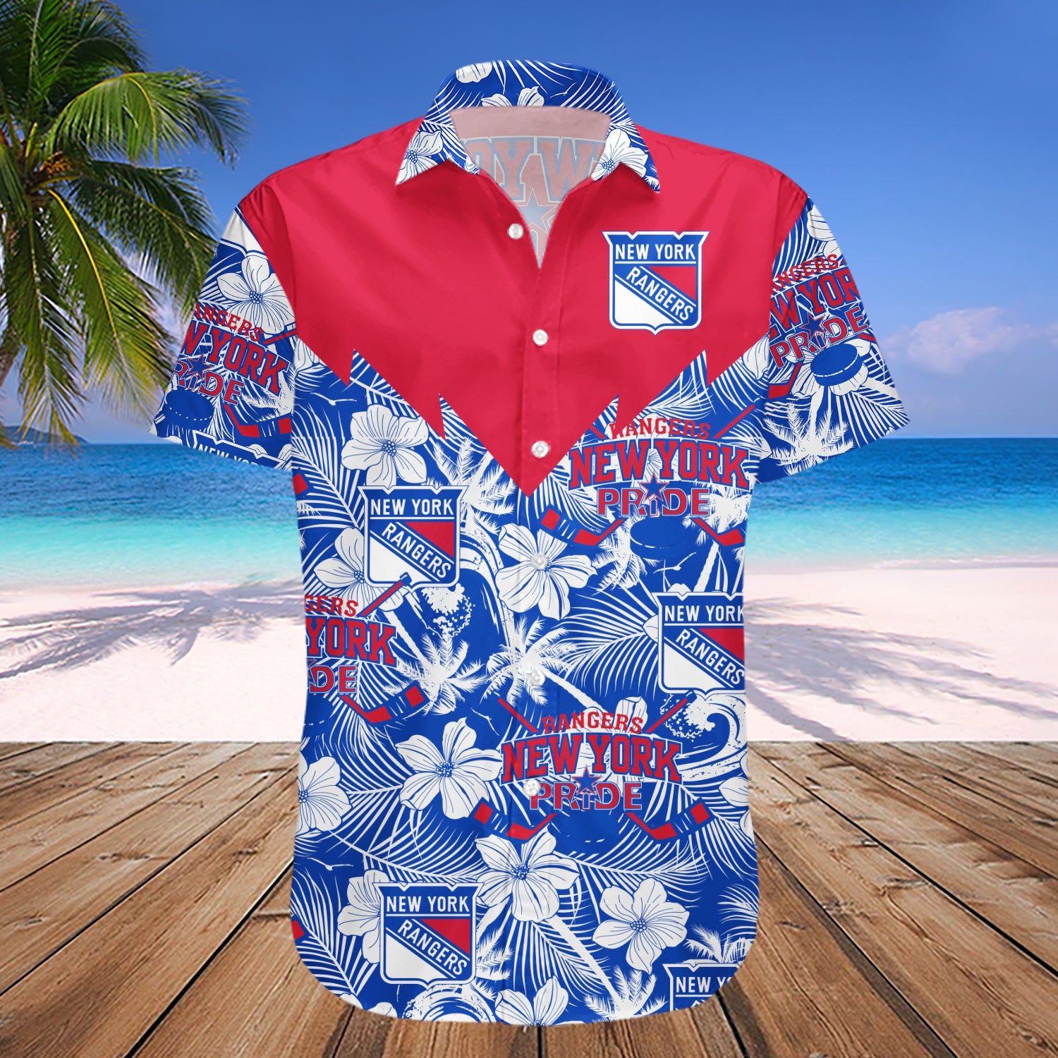 New York Rangers Hawaii Shirt Tropical Seamless- Nhl