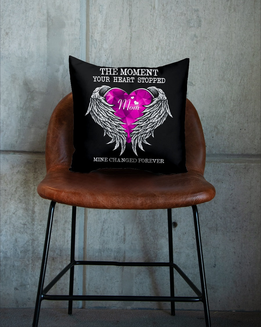 The Moment Your Heart Stopped Mom Square Pillow, Best Mother’S Day Gift Ideas, Mother’S Day Gift For Mom, Thank You Gifts For Mother’S Day