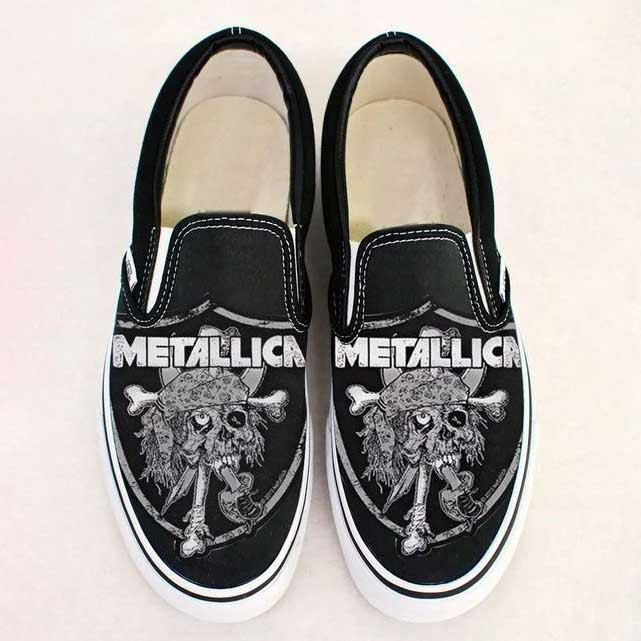 Metallica Rock Band Music Skull I Design Gift For Fan Art Custom Shoes Slip On Shoes For Men And Women