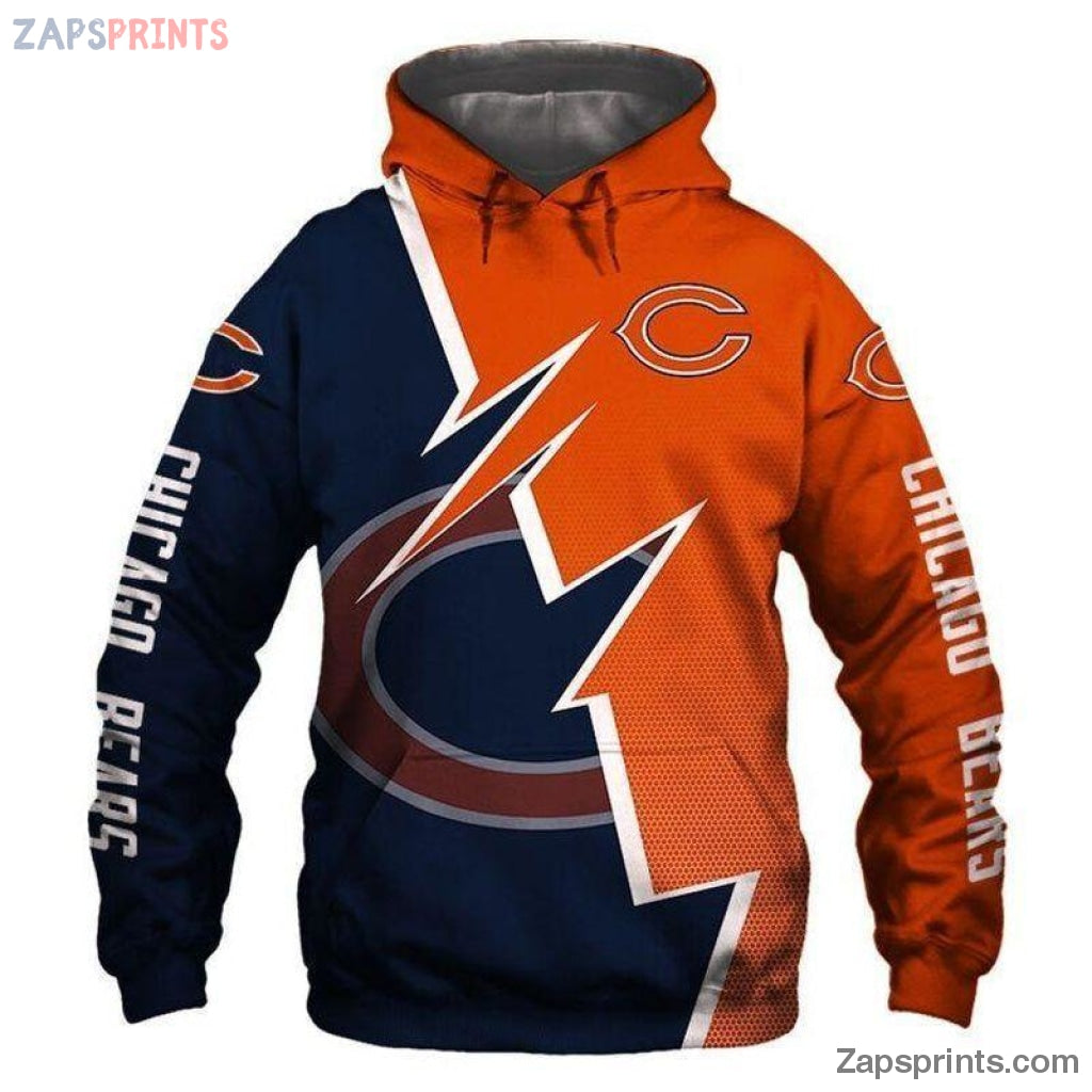 Chicago Bears 3 D Hoodie V14 Gift For Fan Football Lovers