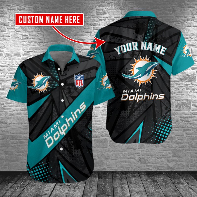 Miami Dolphins Personalized Button Shirts Bg198