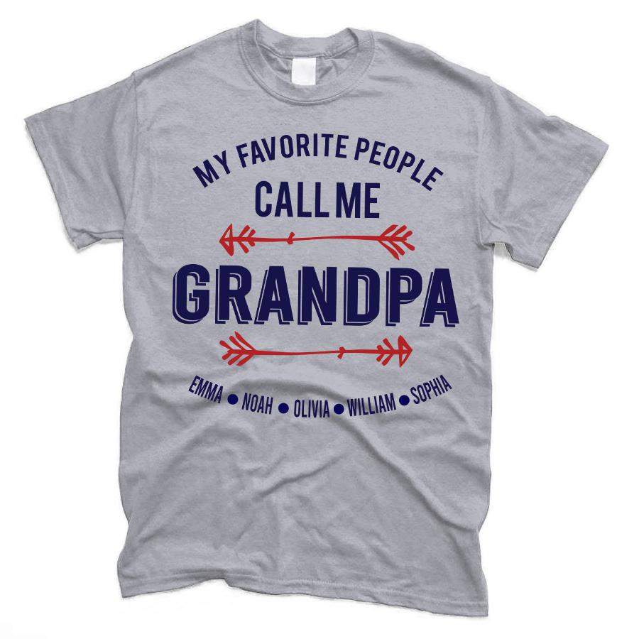 My favorite call me Grandpa | Personalized T-Shirt