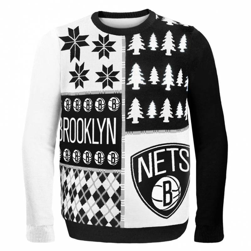 Brookyln Nets – Busy Block Ugly Christmas Sweater