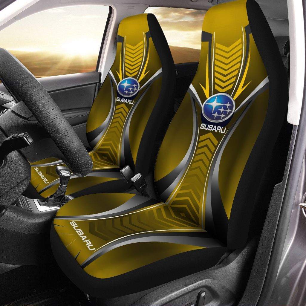 Subaru Car Seat Cover (Set Of 2) Ver 1 (Yellow)