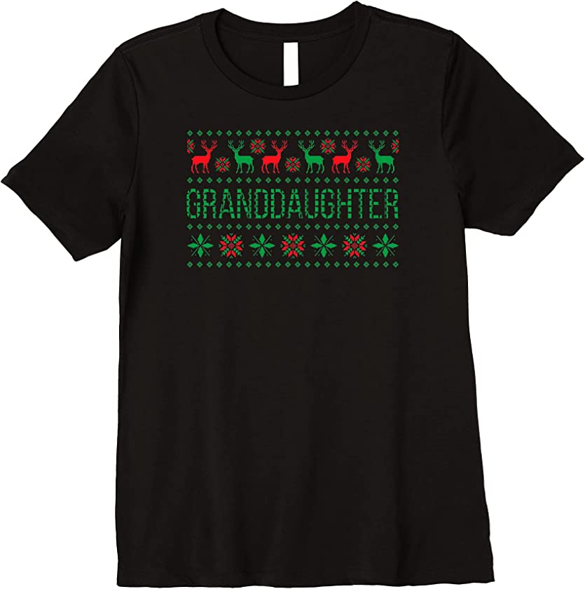 Xmas Outfits for Holiday Party Granddaughter Ugly Christmas Premium T-Shirt