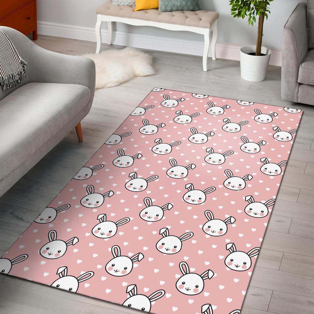 Rabbit Pattern Print Design Rug Rcdd81F38192