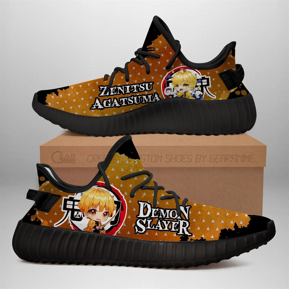 Zenitsu Yz Sneakers Demon Slayer Shoes Anime Yeezy Sneakers Shoes Art 1529