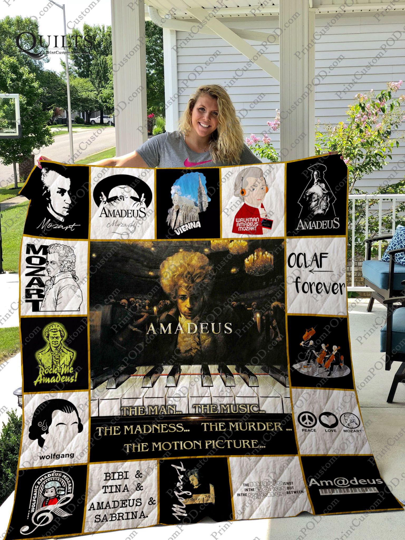 Amadeus T-Shirt Quilt Blanket