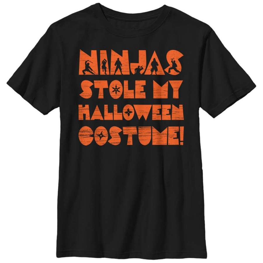 Lost Gods Boy’s Halloween Ninjas Stole Costume  T Shirt Black S