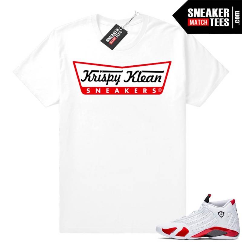 Candy Cane 14s | Krispy Klean Sneakers | White Shirt