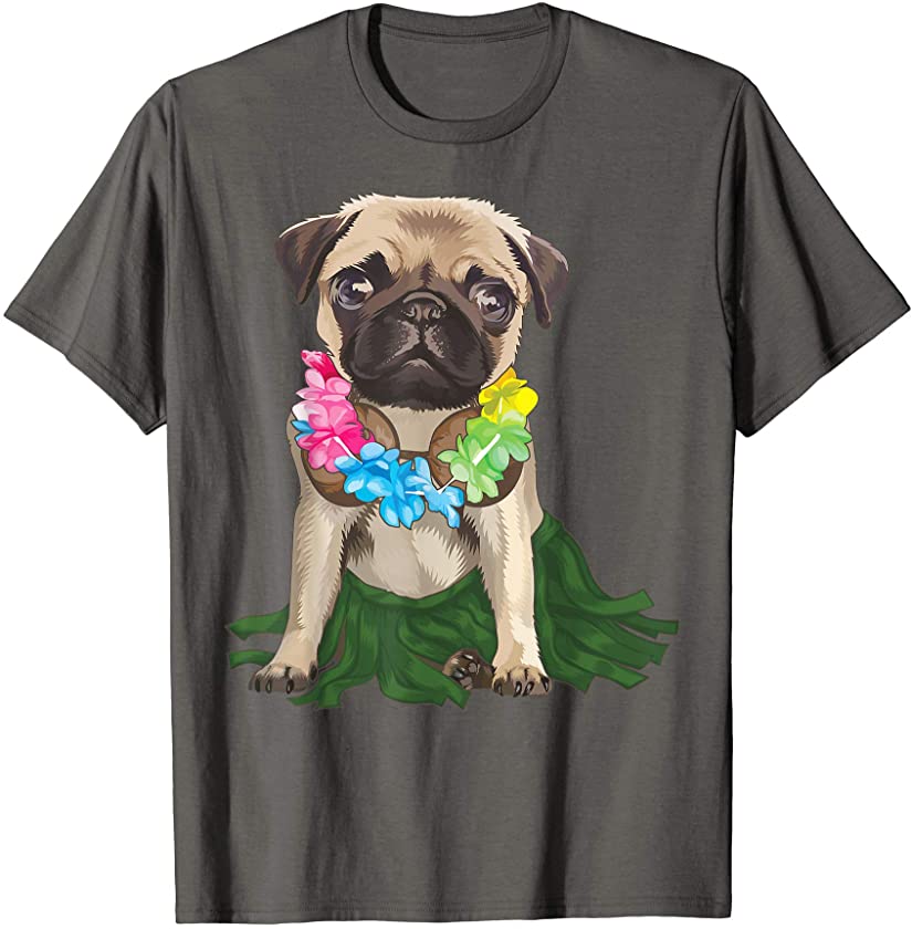 Pug Hawaiian Hula Dance Shirt | Cool Aloha Animal Funny Gift