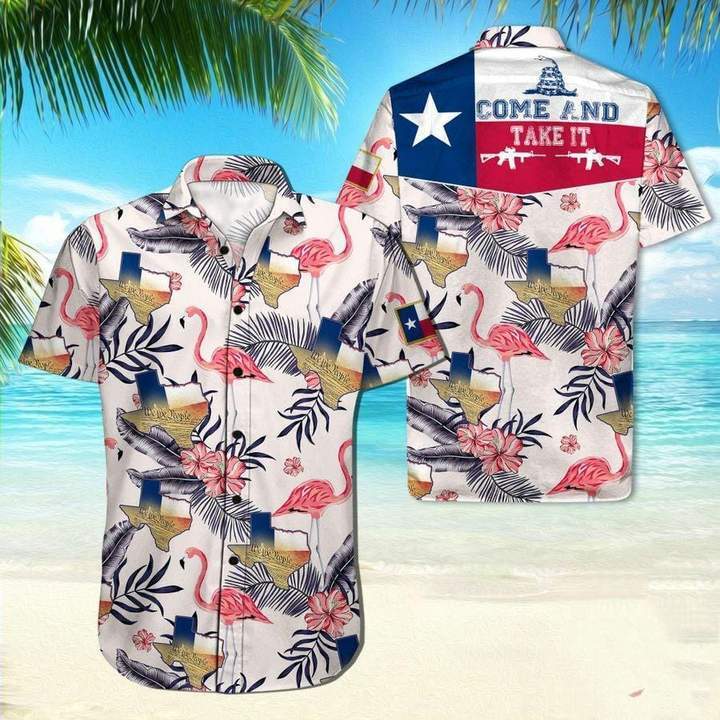 Texas Flamingo Come And Take It Hawaii Shirt Ha69055