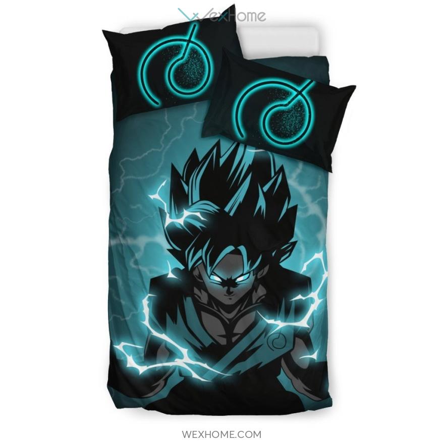 Goku Super Saiyan Blue Bedding Set – Duvet Cover And Pillowcase Set – Unique Design Amazing Gift