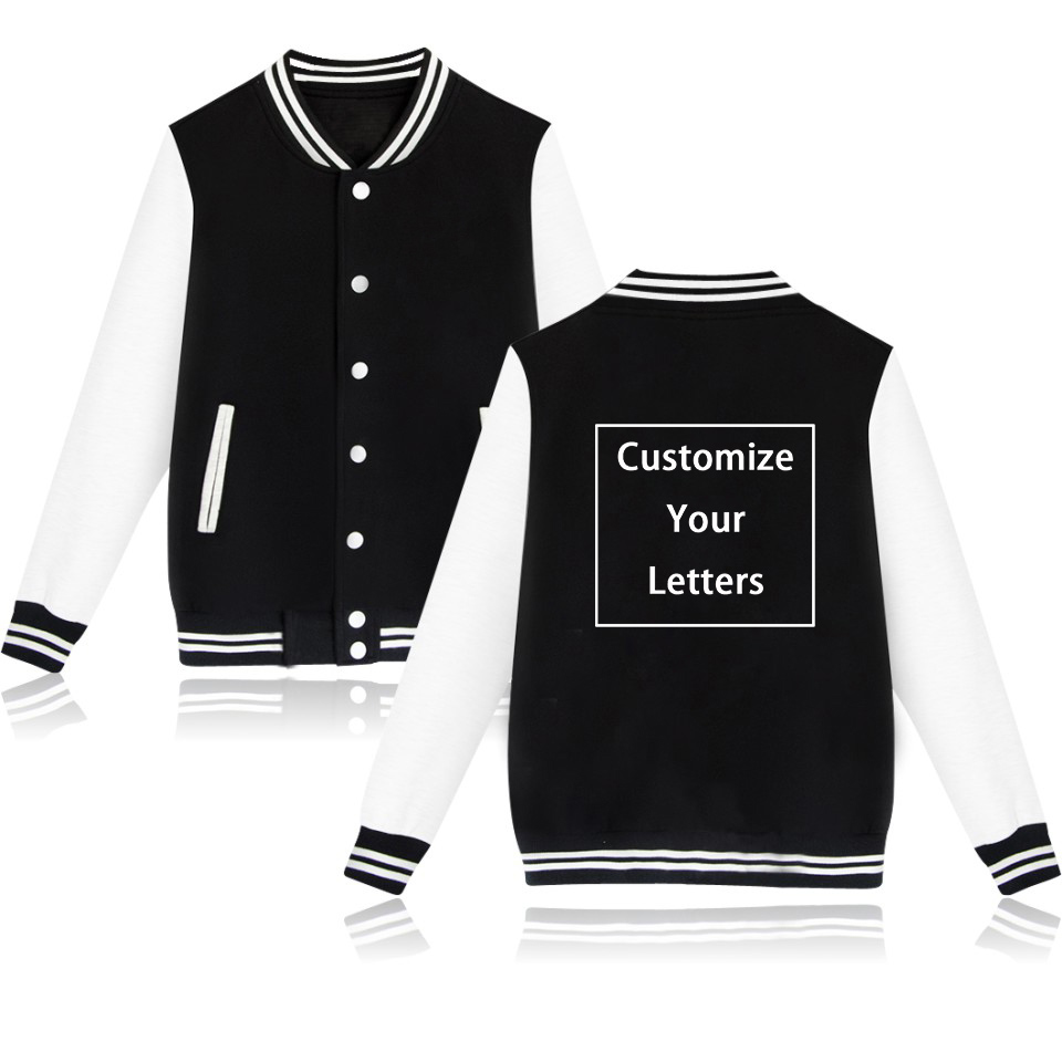 Custom Made Baseball Jacket Bomber Jacket Men Women Unisex DIY Logo Design Baseball Uniform Sweatshirt Customize Streetwear alx