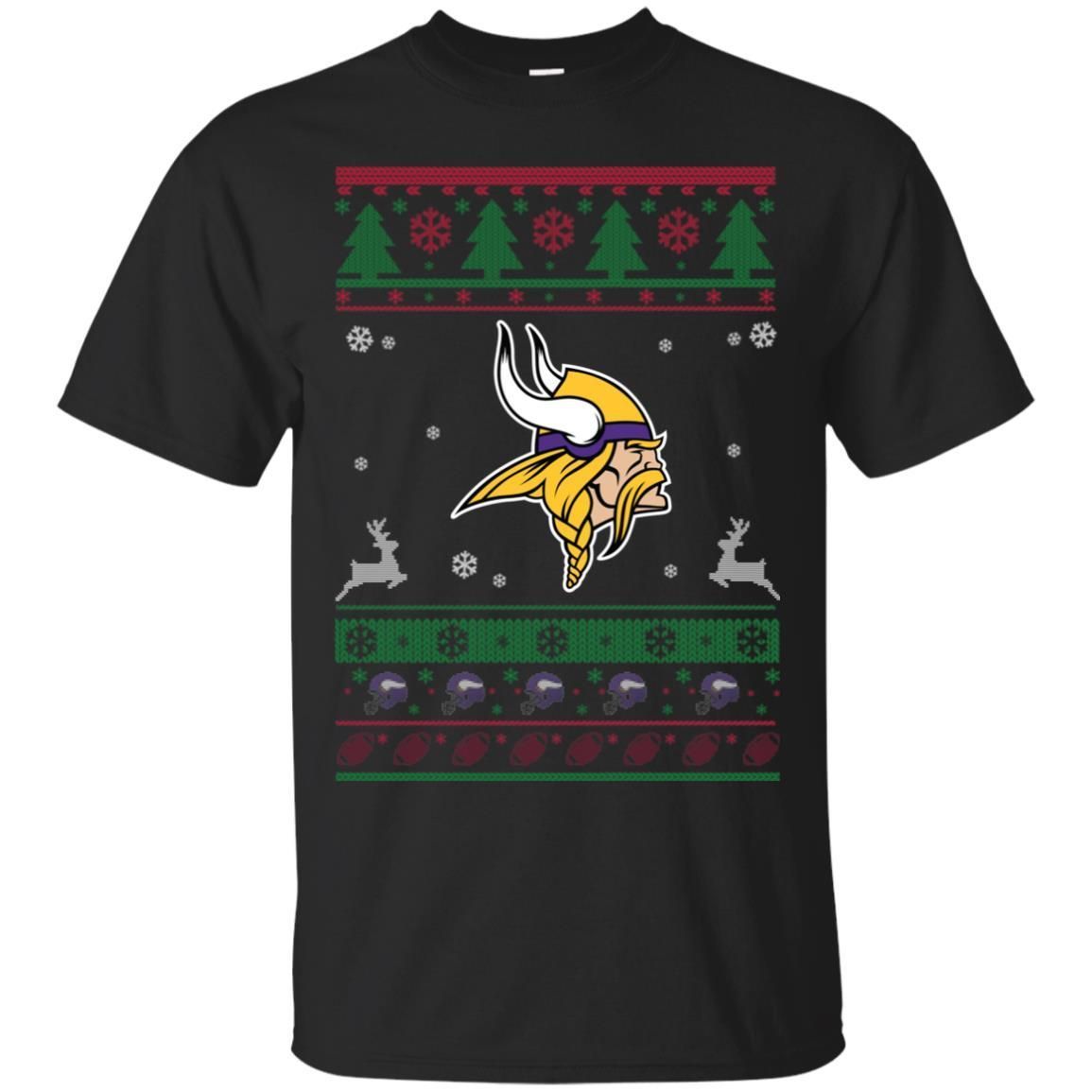 Minnesota Vikings Logo Football Teams Ugly Christmas Sweater Men T-Shirt