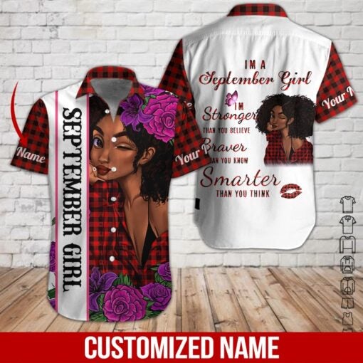 September Girl Custom Name Hawaii Shirt For Men Women Adult Ha8318