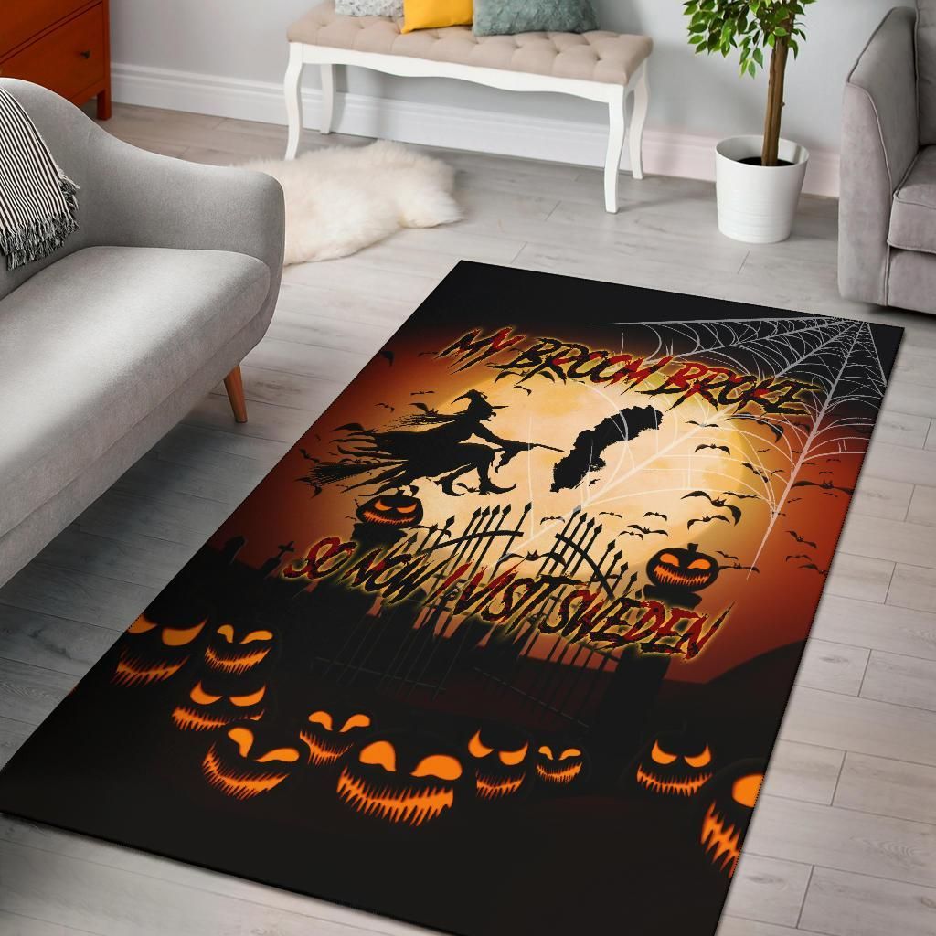 Halloween Area Rug My Broom Broke So Now I Visit Sweden Rlt7