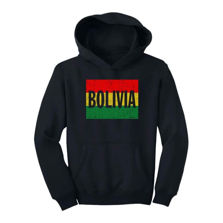 Bolivia Vintage Flag Youth Hoodie