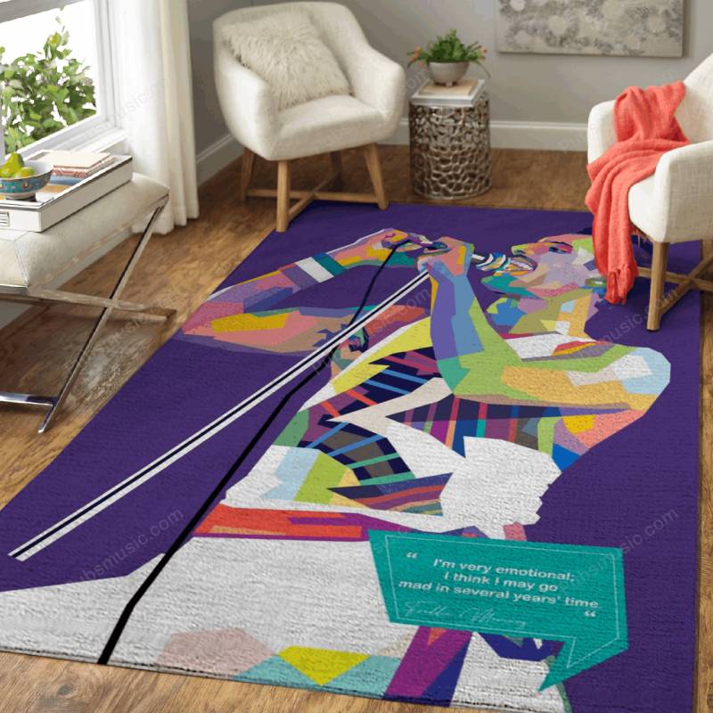 Freddie Mercury Quotes 4 – Musician Pop Art Area Rug Carpet