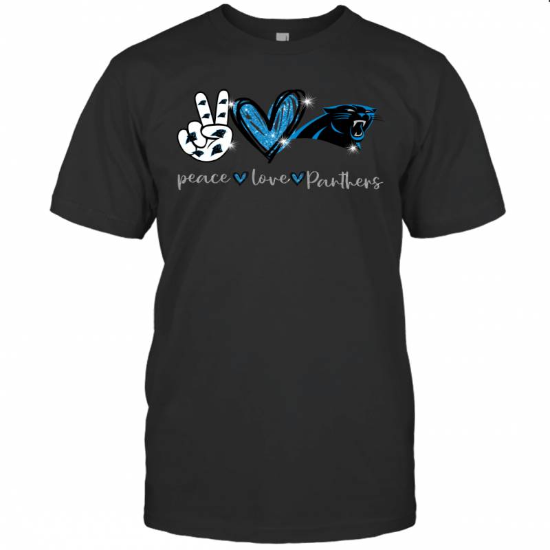 Peace Love Panthers gift for Carolina Panthers Fans T-Shirt