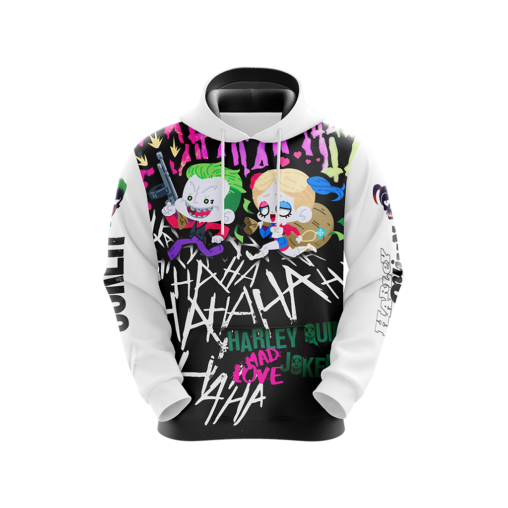 Fashion24Hs - Printed Hoodie - Dc Hoodie Suicide Squad Hoodie Suicide Squad Harley Quinn And Joker Mad Love Hoodie