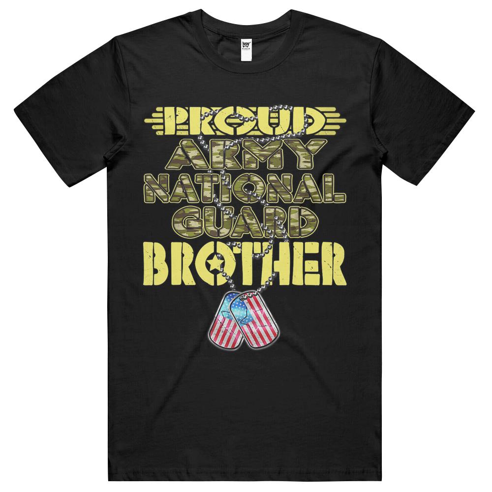 Proud Army National Guard Brother Dog Tags T Shirts