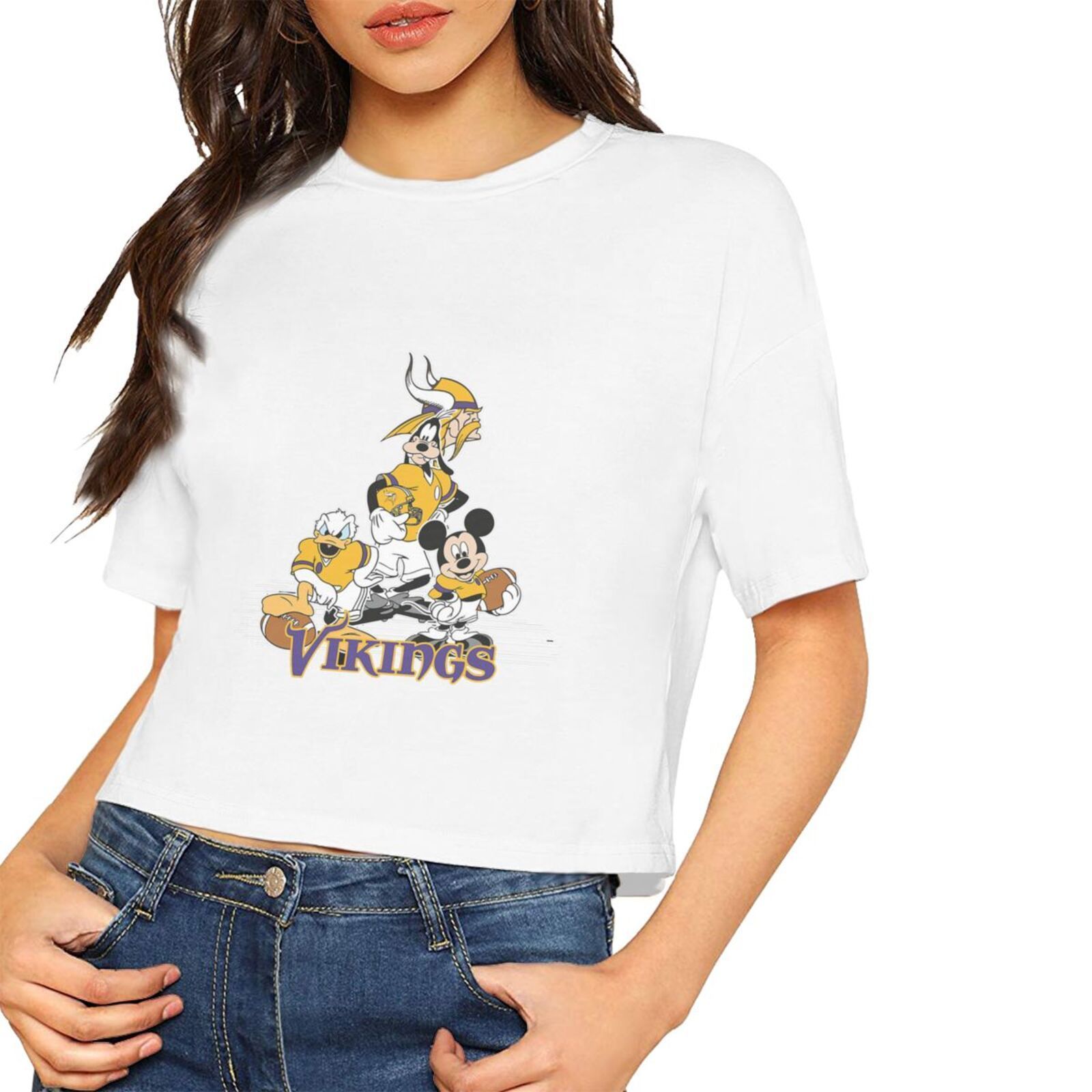 Women’s Minnesota Vikings Sexy Dew Navel T-Shirt