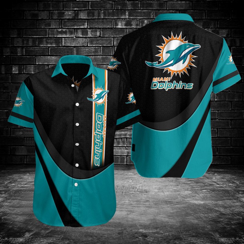 Miami Dolphins Button Shirts Bg431