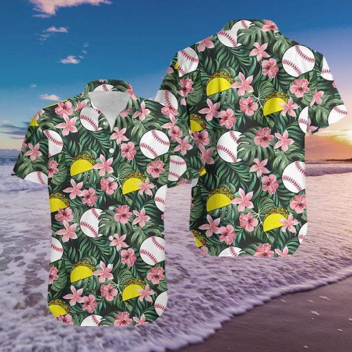 Baseball And Tacos Floral Hawaiian Shirt – For Men And Women