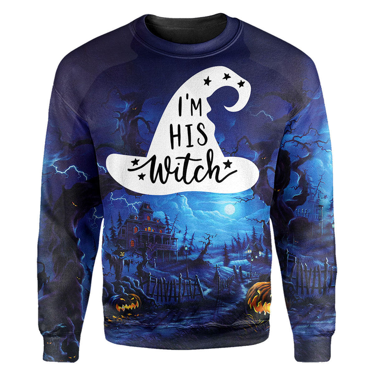 Halloween Couple Crewneck Sweatshirt All Over Print Sweatshirt For Women Sweatshirt For Men