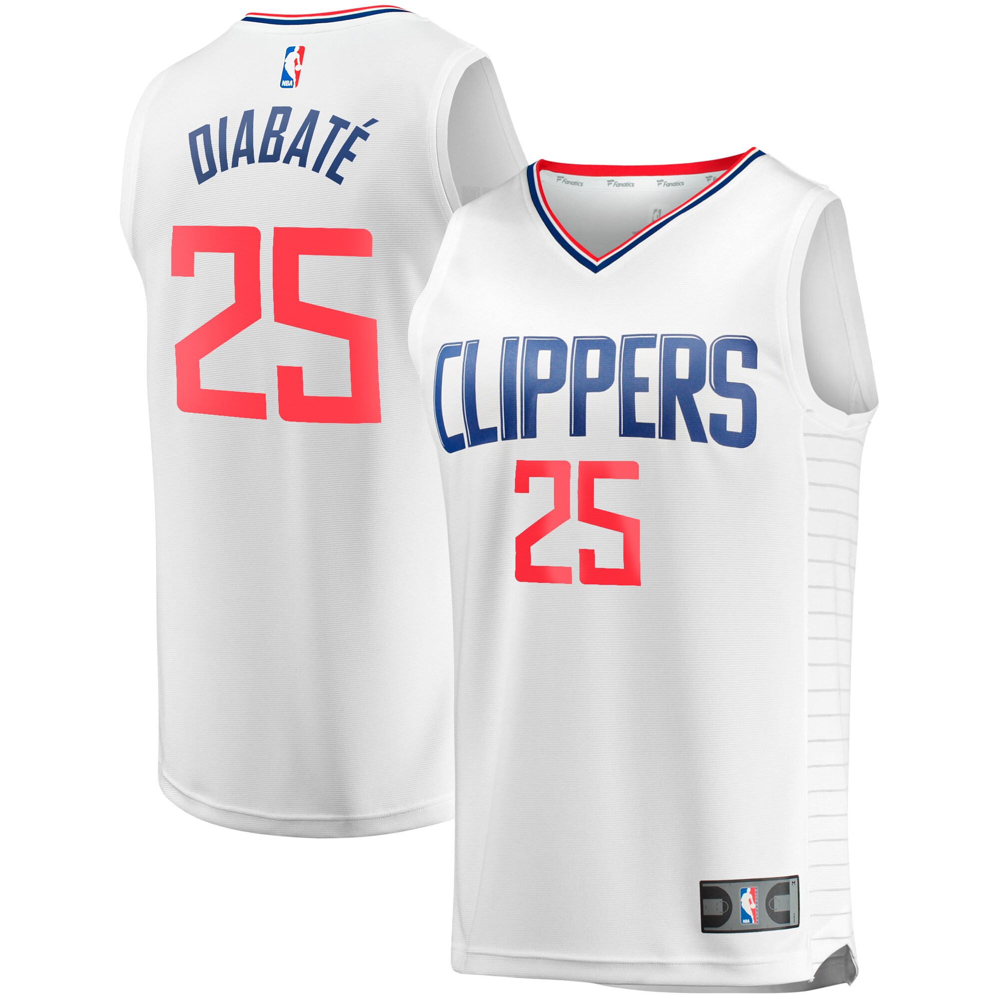 Moussa DiabatÃ LA Clippers Fast Break Player Jersey – Association Edition – White