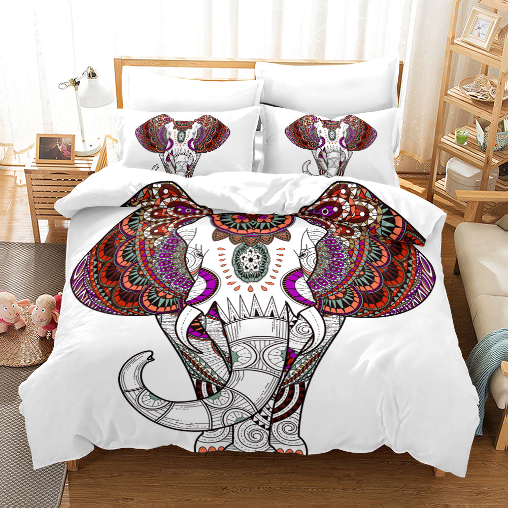 3D Bohemian Elephant Quilt Cover Set Bedding Set Pillowcases 97