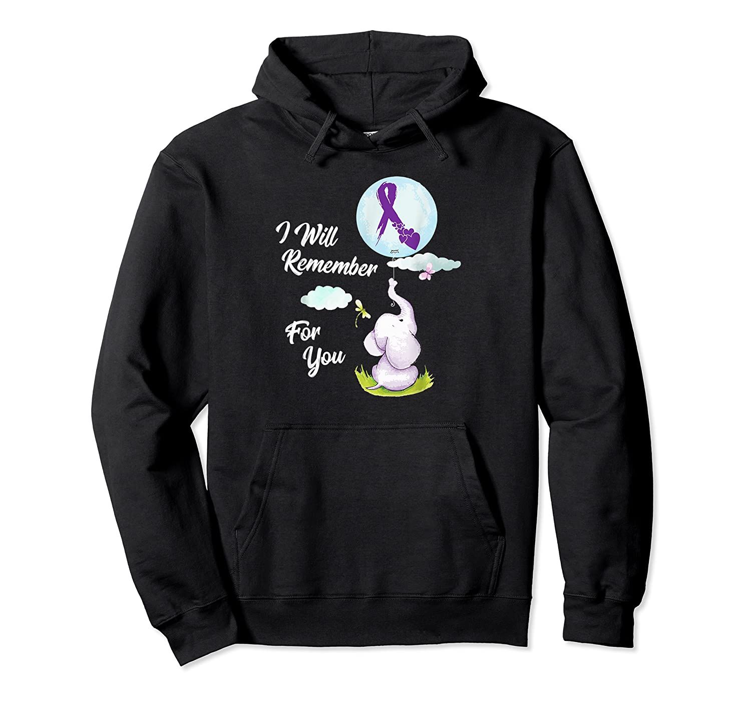 I Will Remember For You Alzheimer’s Awareness Elephant Gift Pullover Hoodie, T-Shirt, Sweatshirt