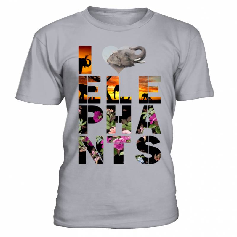 I Love Elephants T shirts C-1Y988