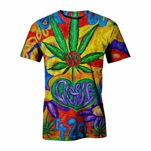 Hippie Symbol Of Peace And Love 3D All Over Printed Shirts For Men And Women, Gift For Hippie Lover, Hippie Soul