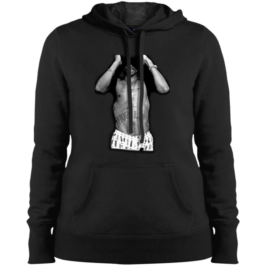 Bravado Tupac Chest Tattoos Ladies Pullover Hoodie