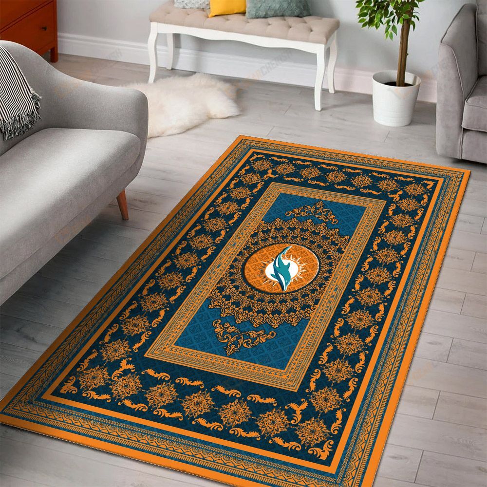 Miami Dolphins Rug Carpet For Football Fan TVLO0456